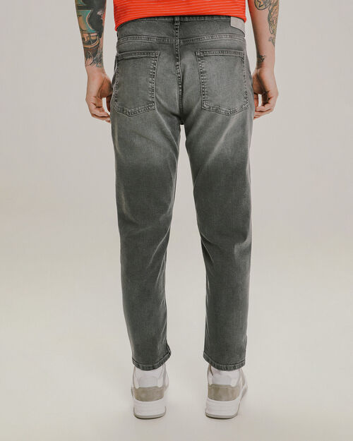 Jeans Carrot Gris